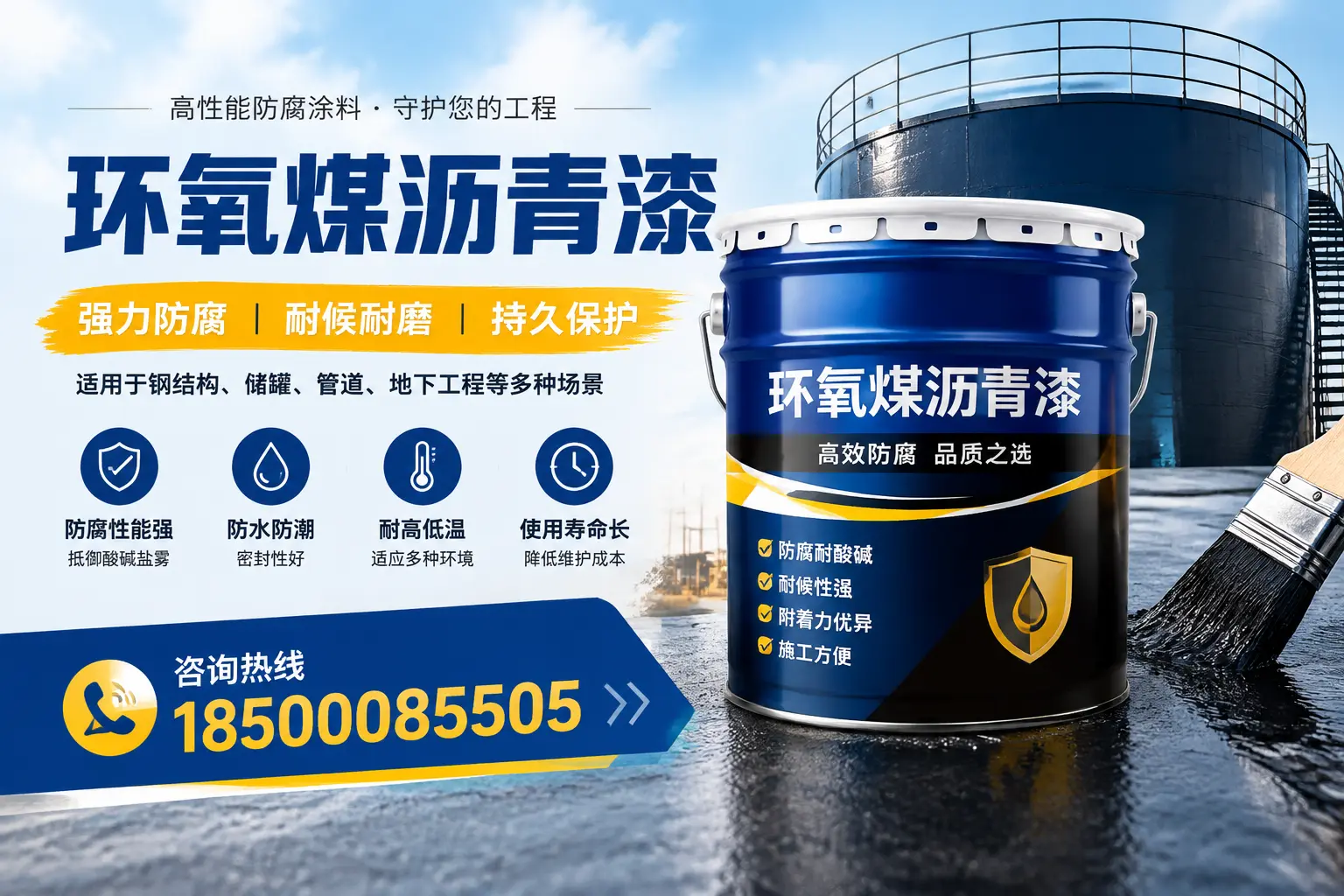 环氧煤沥青漆在工业中的应用，三明企业的选择